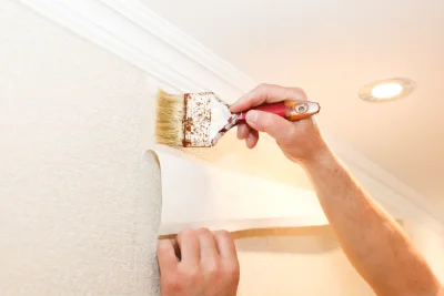 Pose de papier peint à Diusse — revêtements muraux et toiles de verre